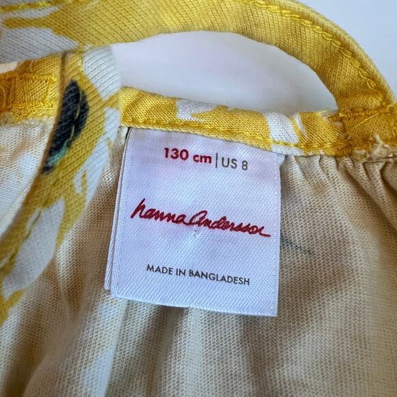 Hanna Andersson Yellow Floral Knit-Dress 130cm - Picture 5 of 6